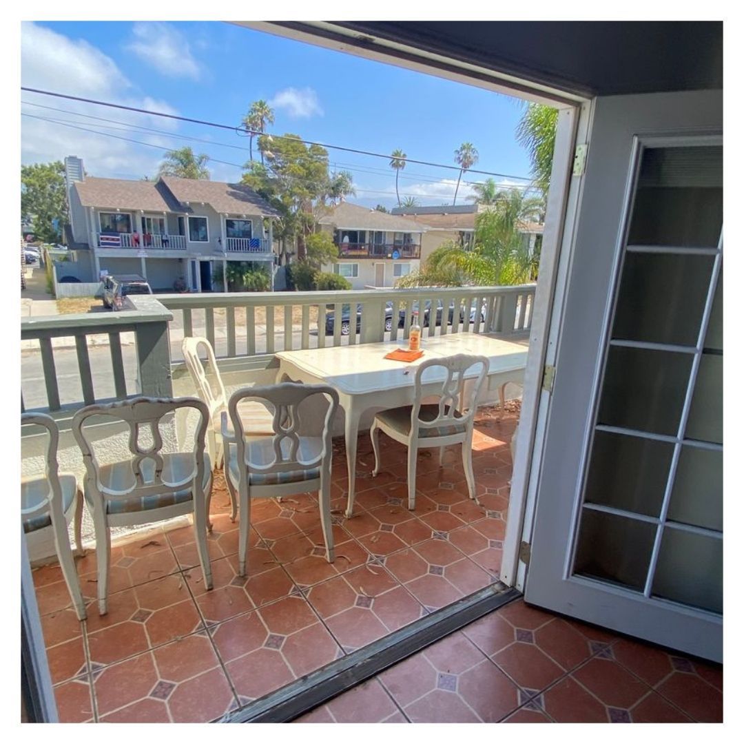 sitting area on porch