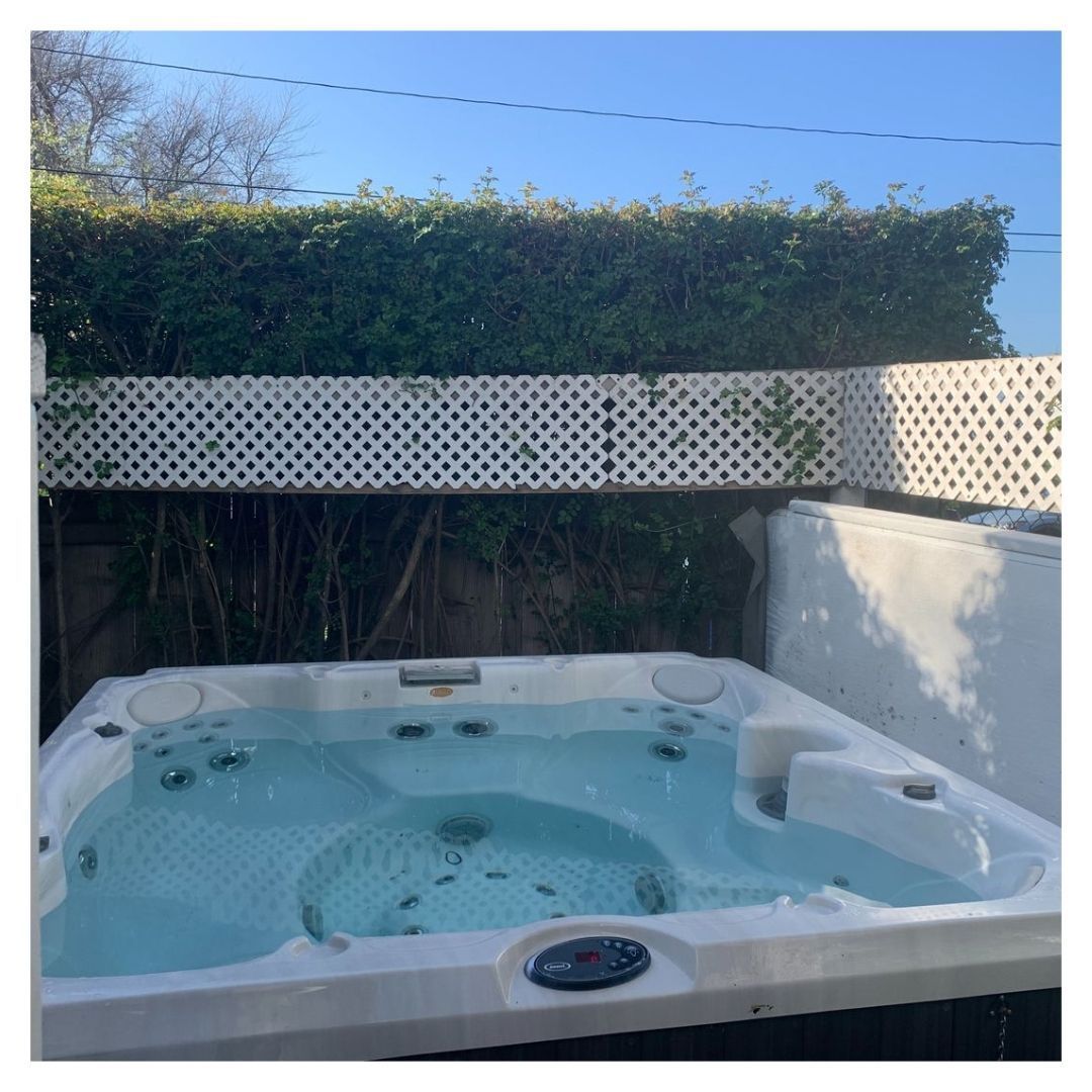 hot tub at a rental property