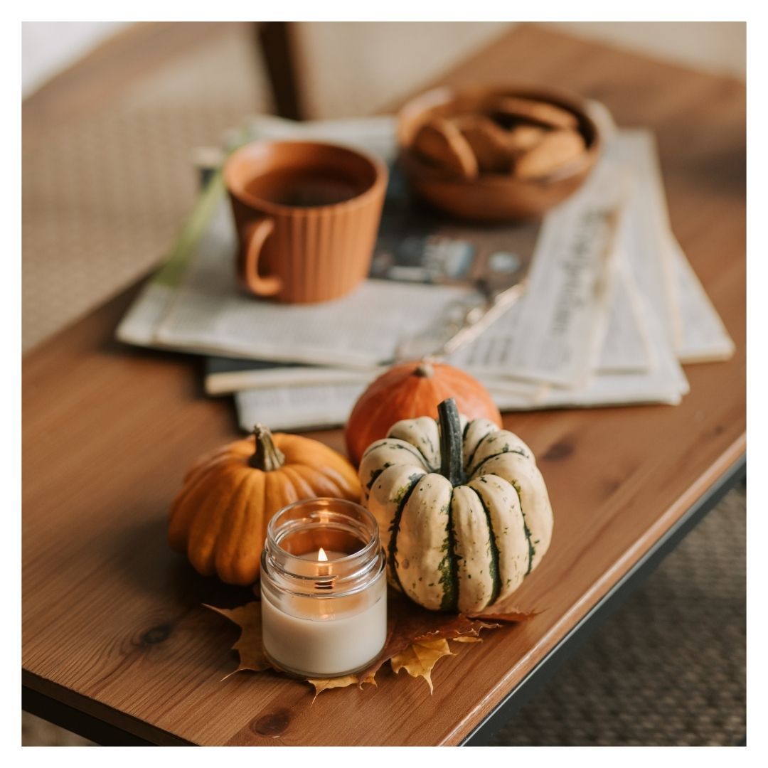 fall decor in a home