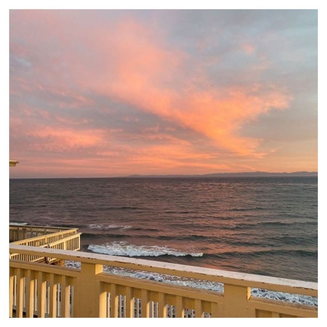 sunset beach view from rental property