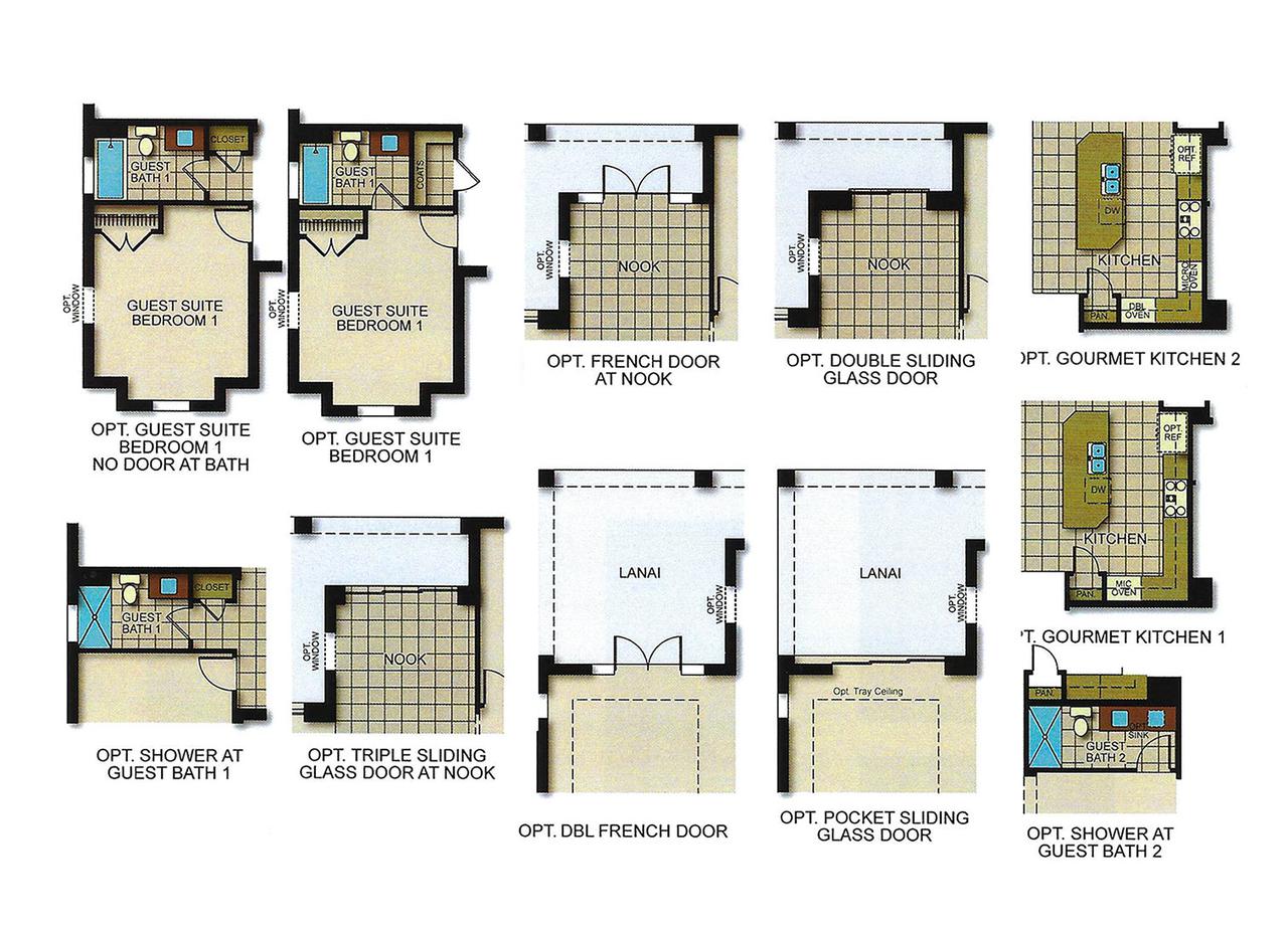 Home Model Series 2500 Floor Plan Options — Tampa, FL — Coastal Pointe