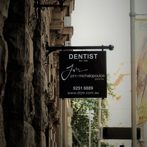 dental clinic signage outside building