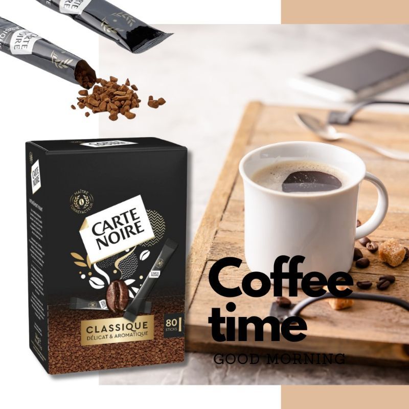法國 Carte Noire 旅法必喝咖啡經典黑卡咖啡隨手包  80入/盒