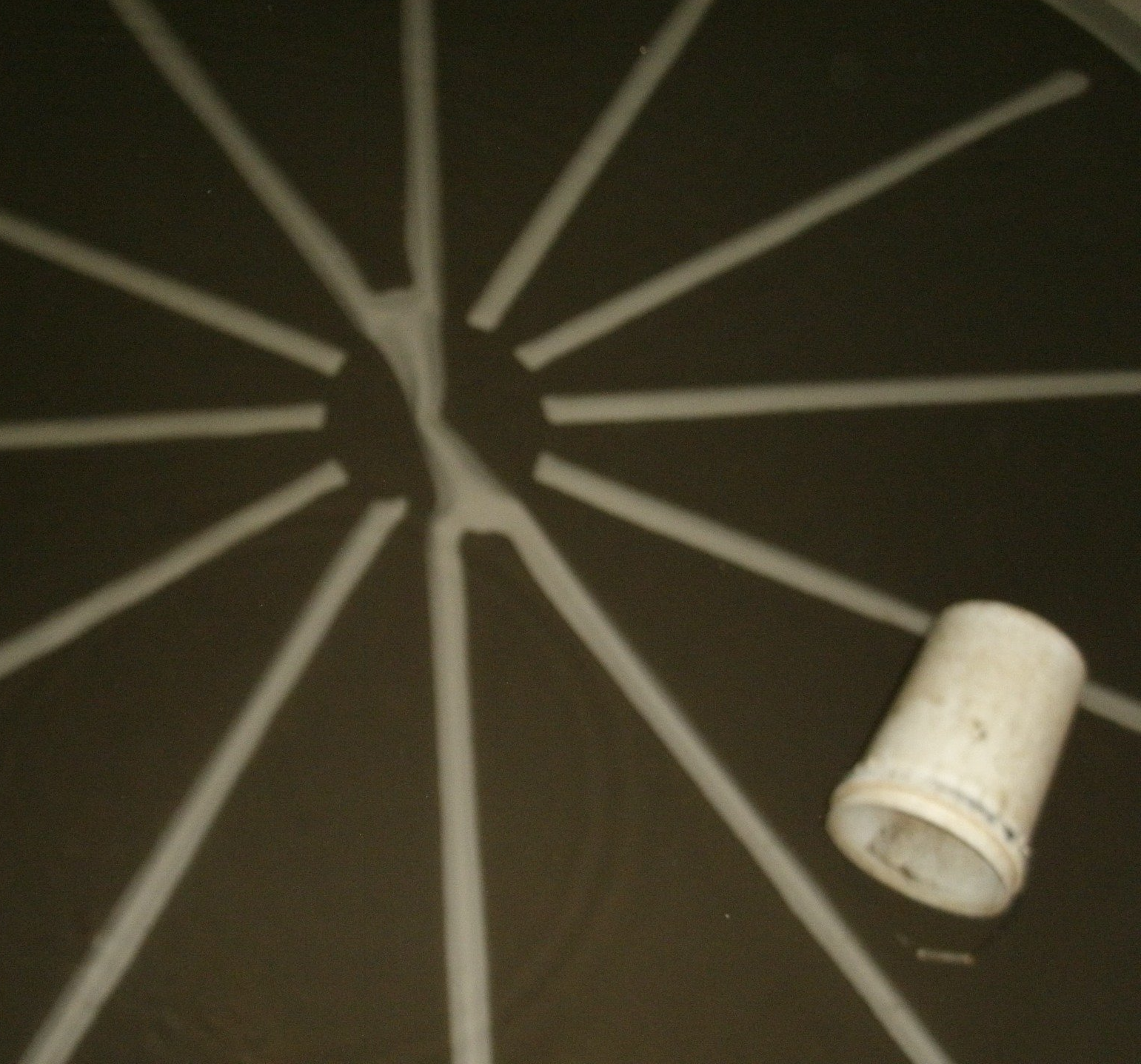 A White Container Sits On A Black Surface With White Lines On It — Alligator Water Tank Cleaning In Pomona, QLD