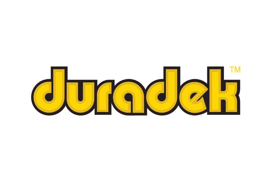 A yellow and black logo for juradek on a white background.