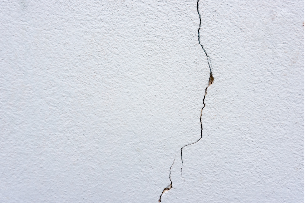 Crack in basement from leaks