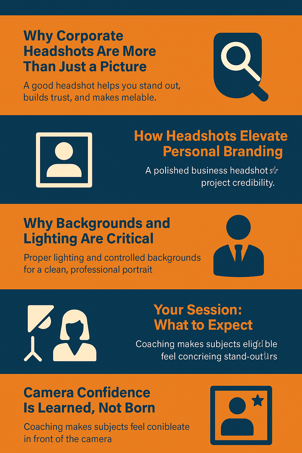 Why Corporate Headshots Are More Than Just a Picture – Emphasizes the role of headshots in building trust and visibility.