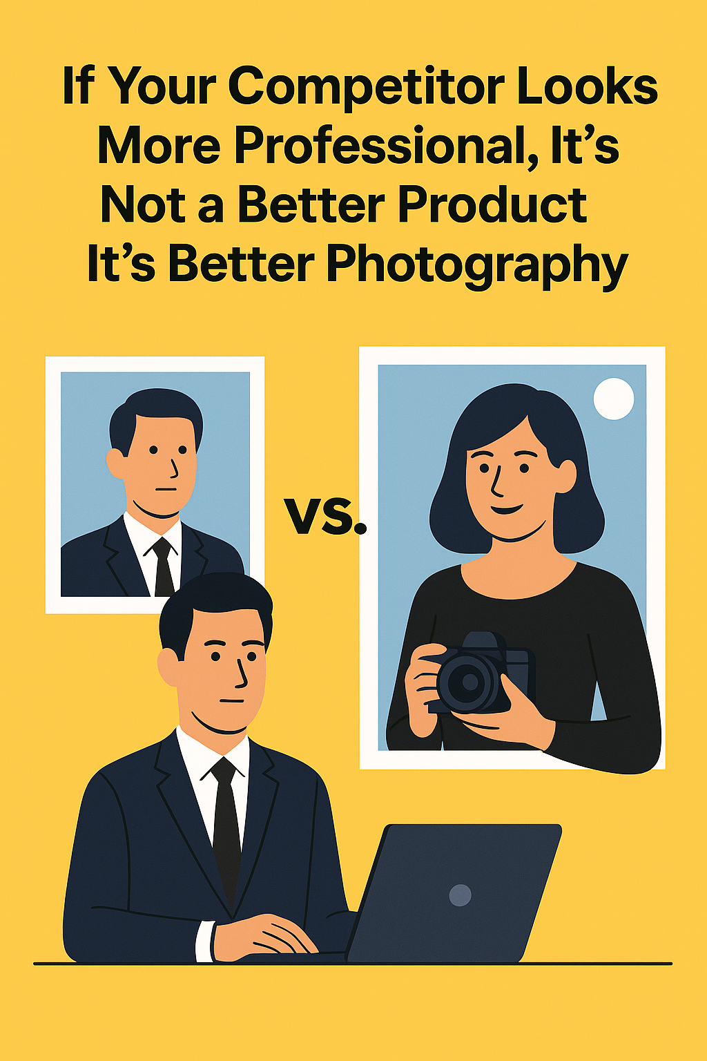 A 2D digital infographic with a bold yellow background displays the headline: