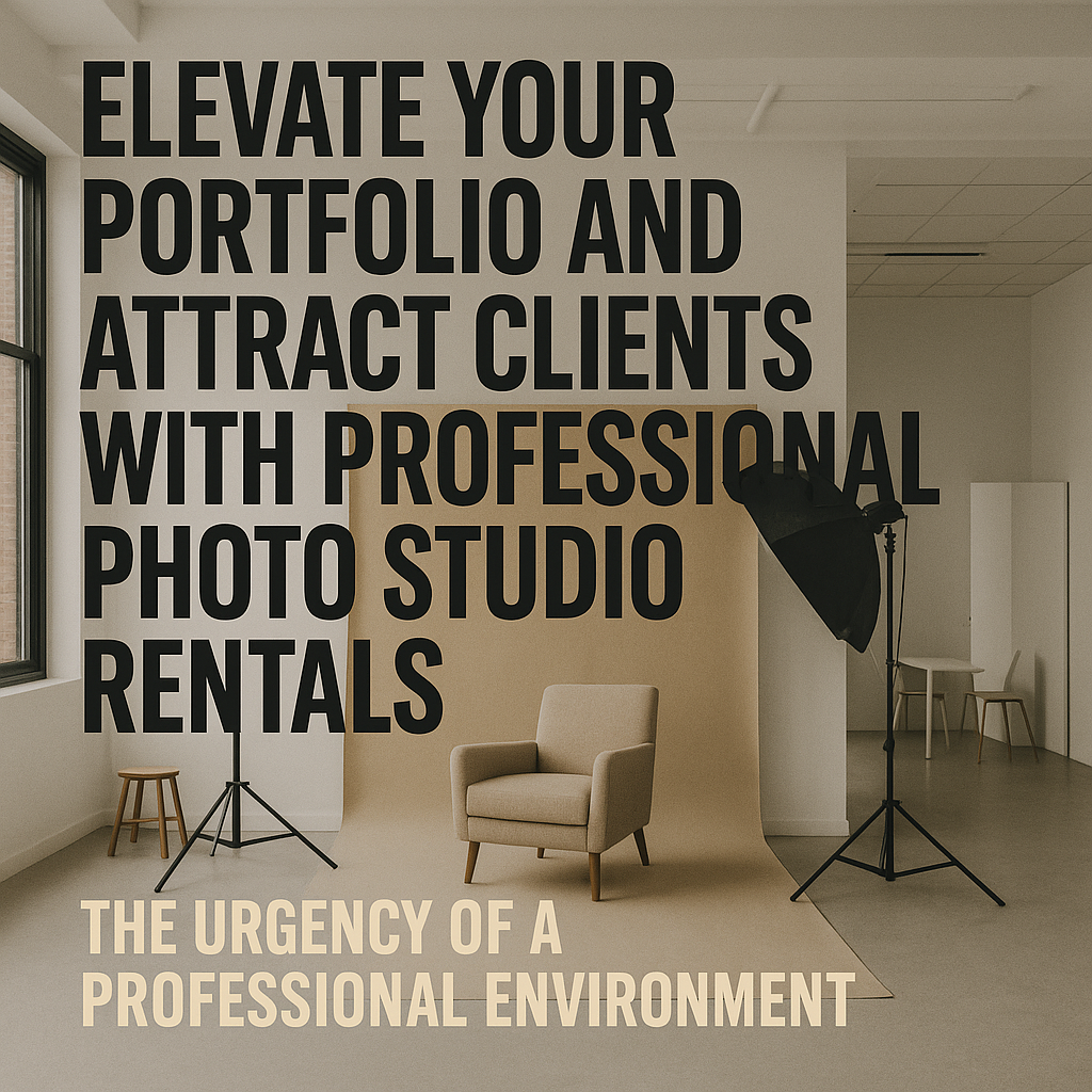 Text ad: Rent professional photo studio to elevate portfolio and attract clients.