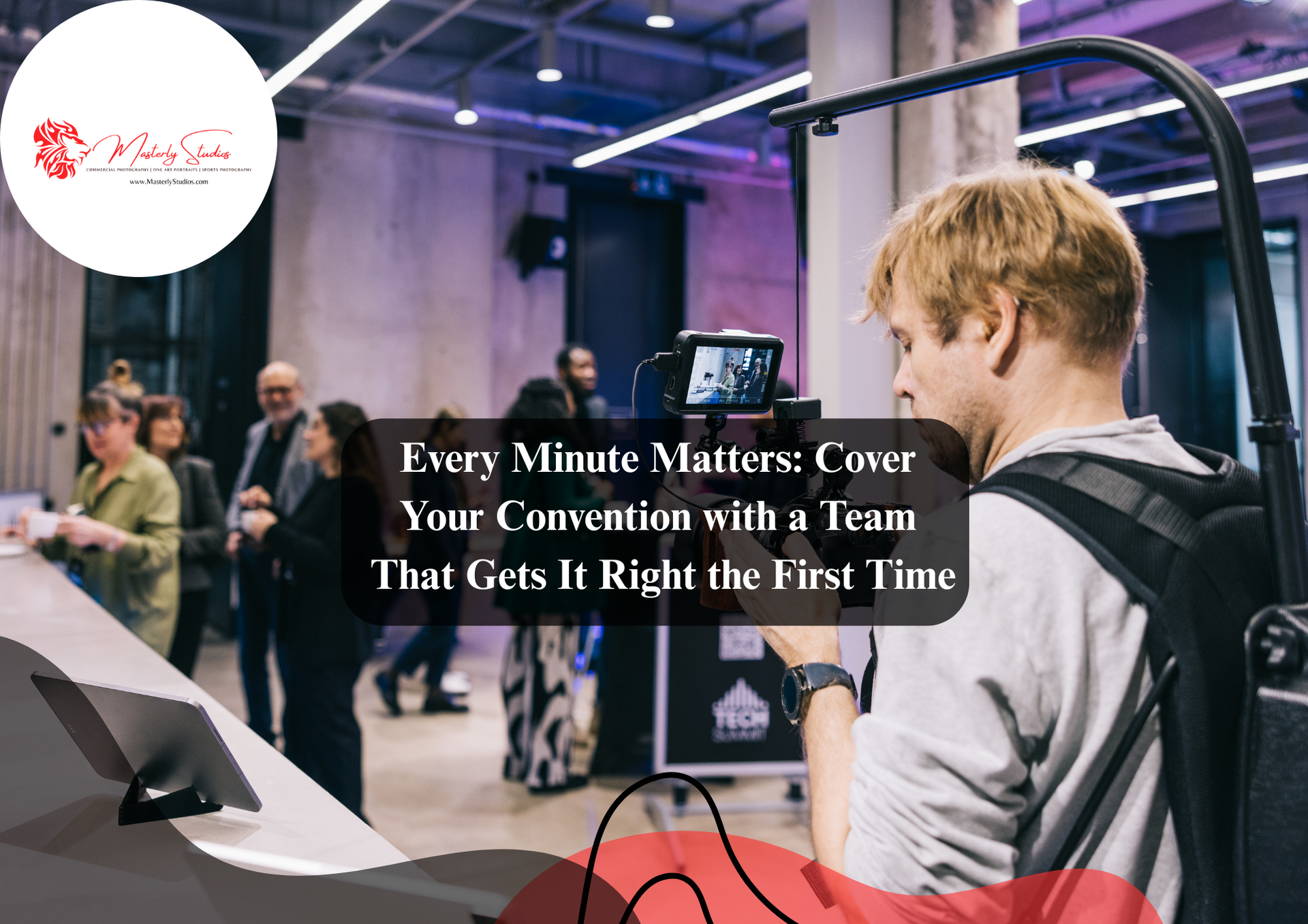 Professional photographer capturing moments at a convention