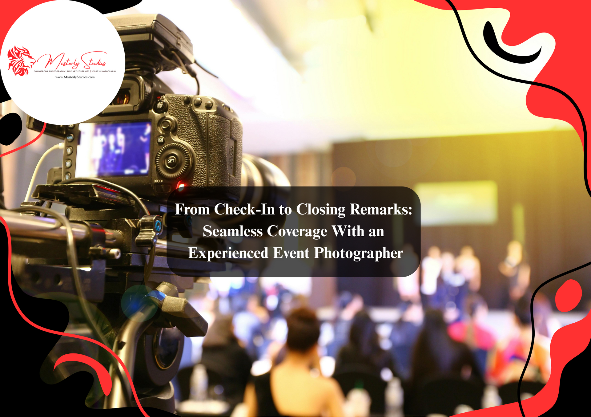 Event photographer capturing professional moments
