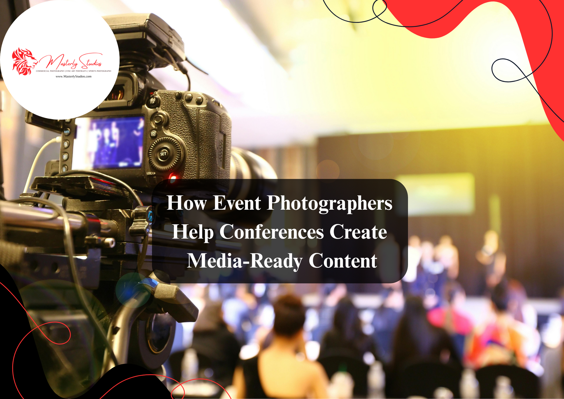 Professional event photographer capturing moments