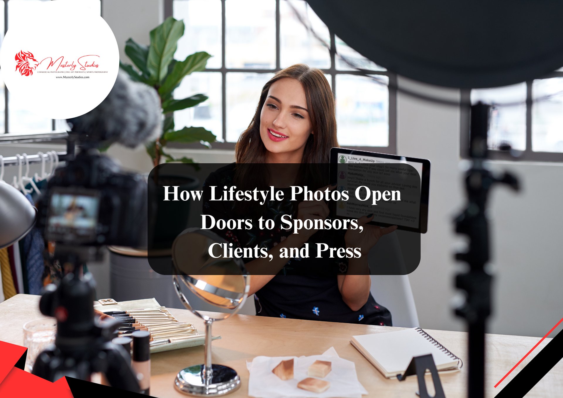 Side-by-side images showing lifestyle and portrait photography styles.