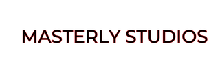 A logo for masterly studios is shown on a white background.
