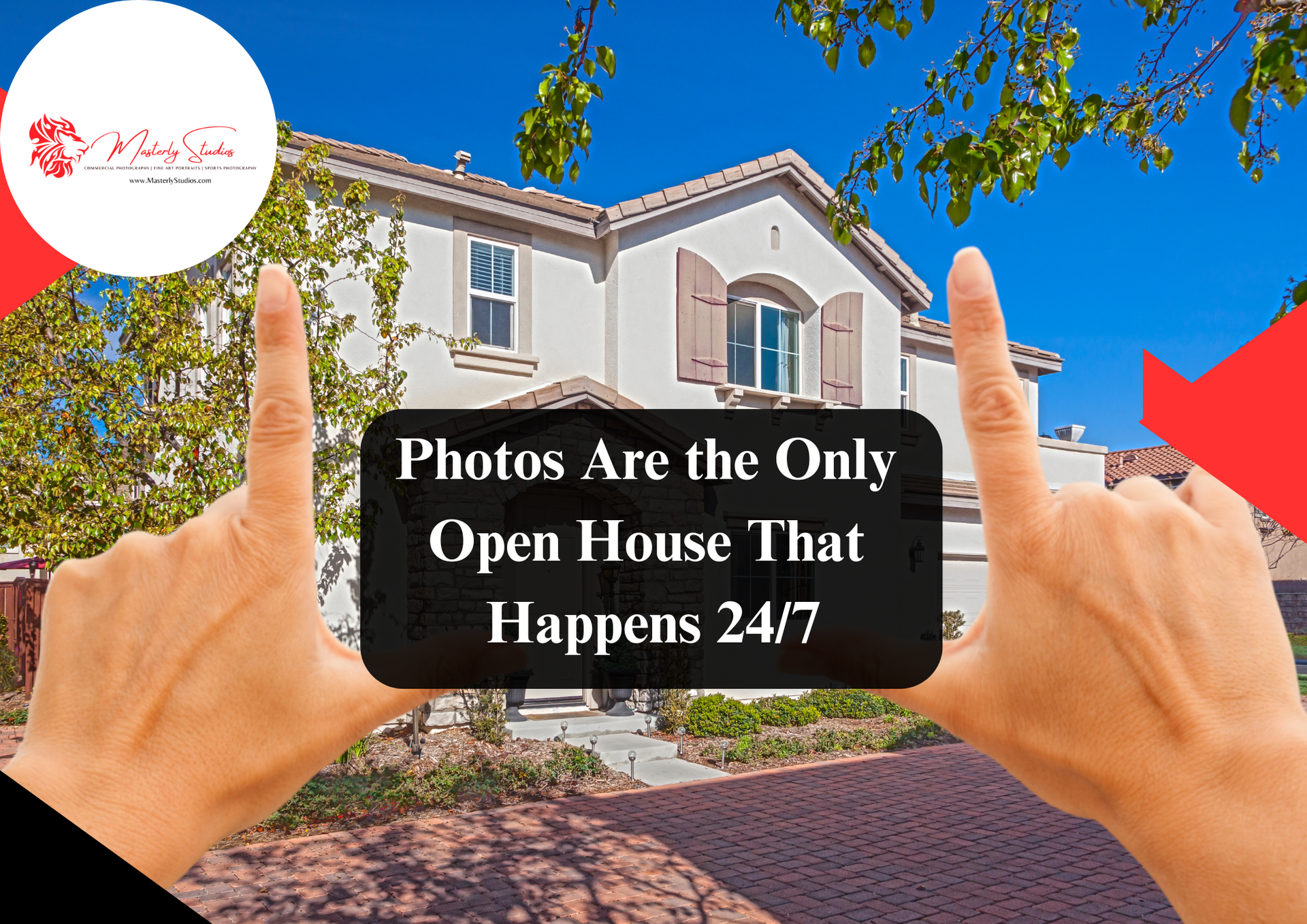 Professional real estate photography showcasing a modern home exterior.