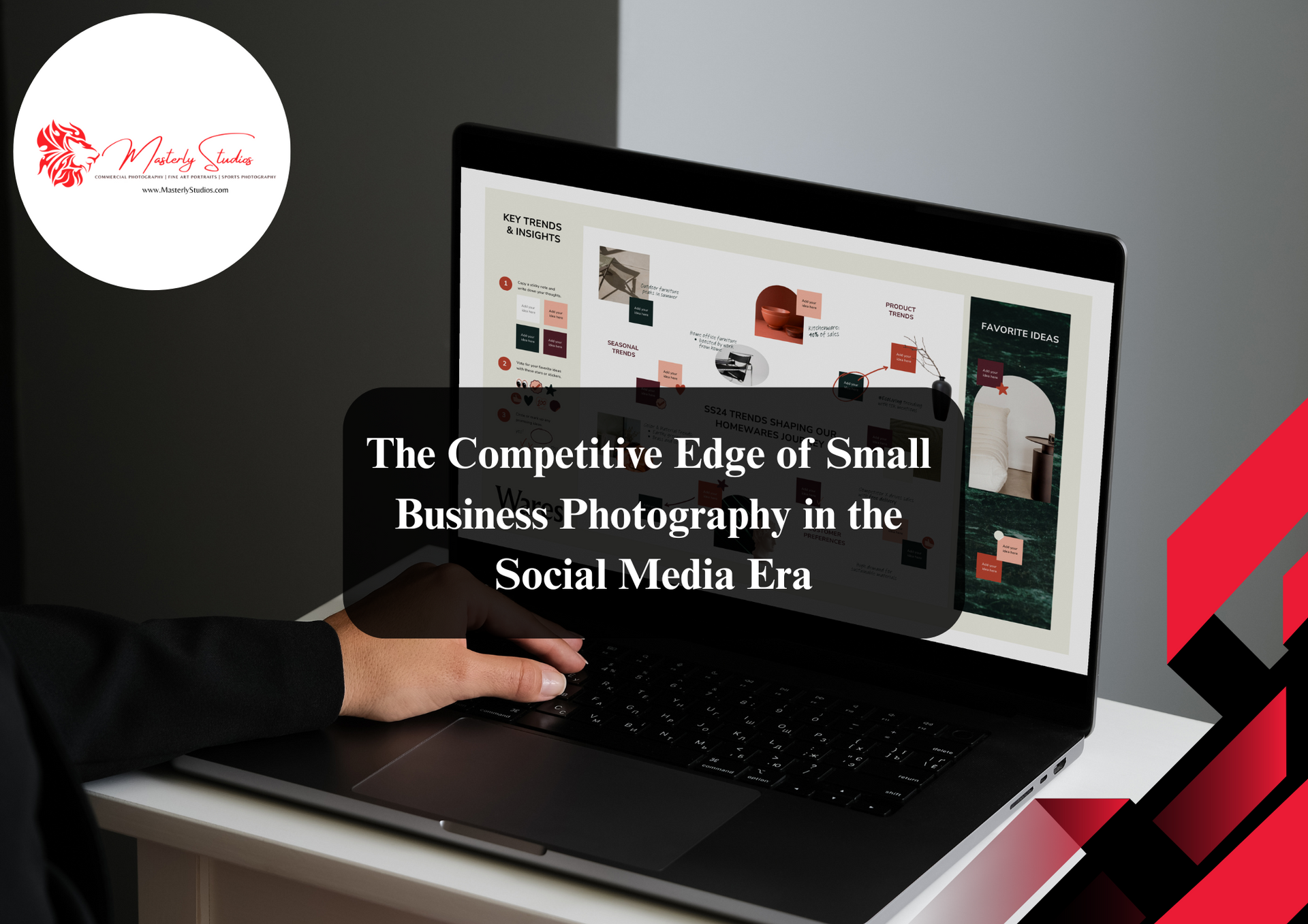 Small business photography showcasing brand identity
