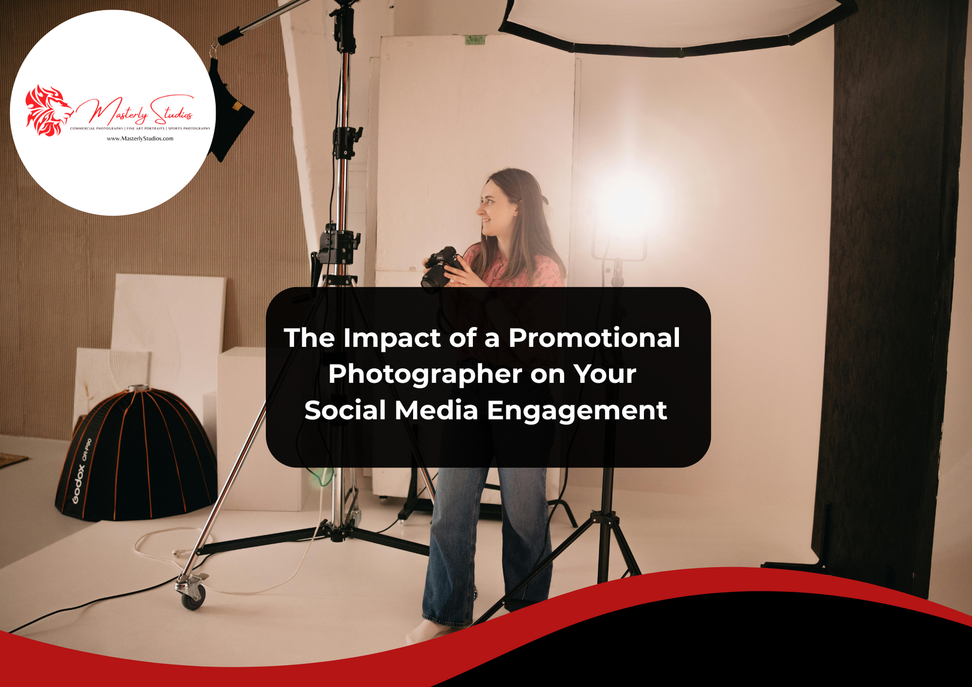Promotional photographer capturing branded images for marketing.
