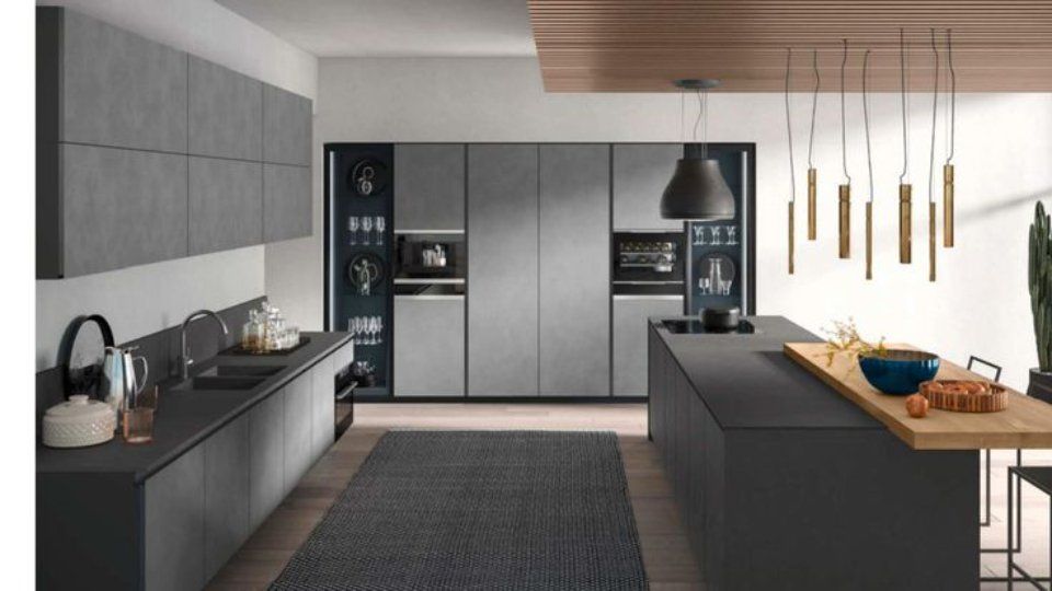 cucina urban chic e colonne