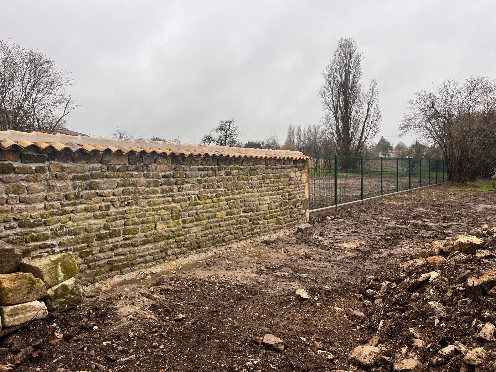 Création d'un mur en moellon