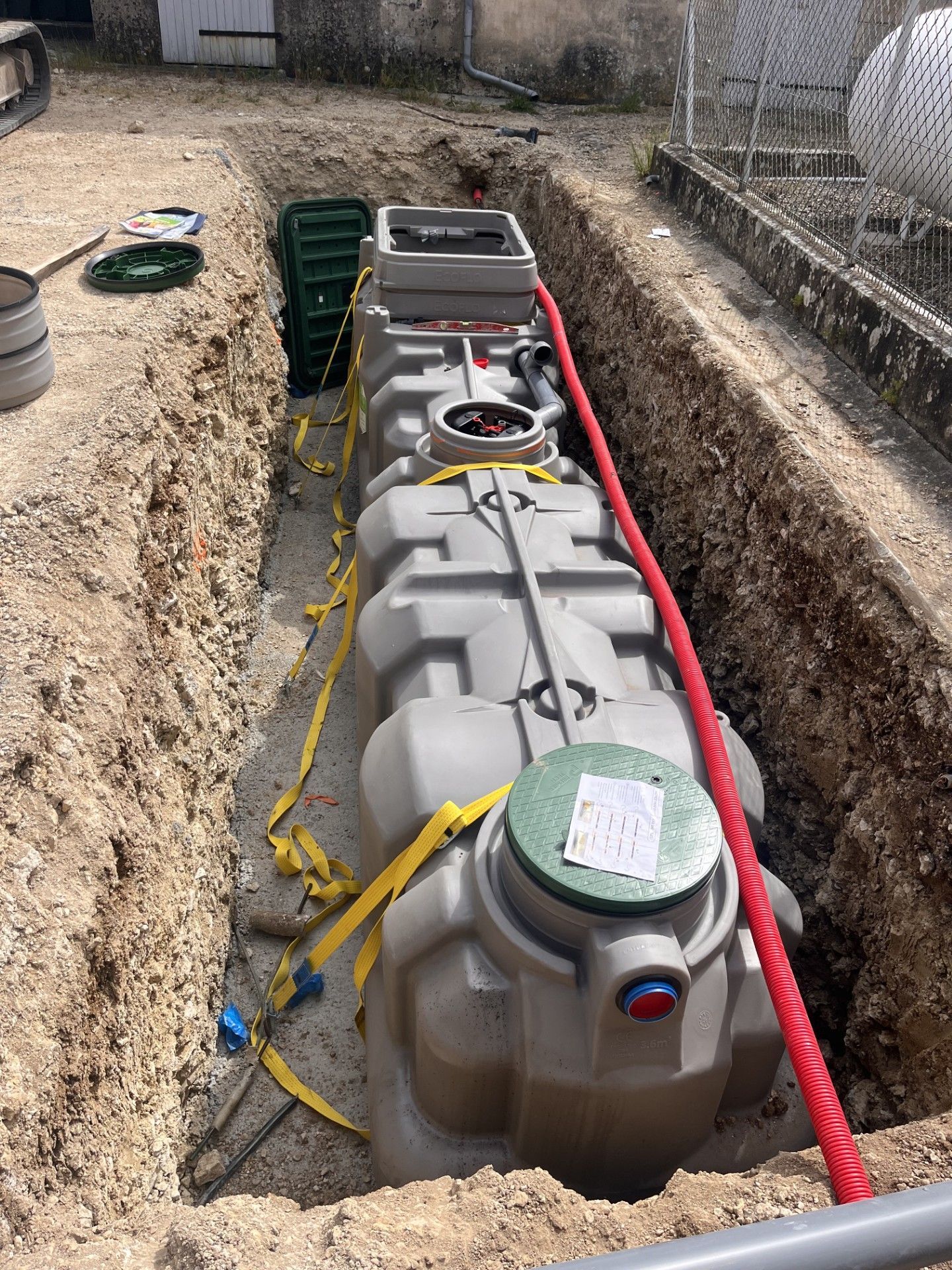 Réalisation d'une micro station et épandage