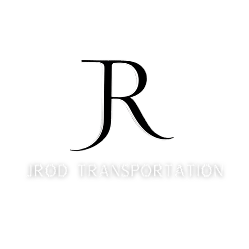 Logo with intertwined "JR" in black above "IROD TRANSPORTATION".
