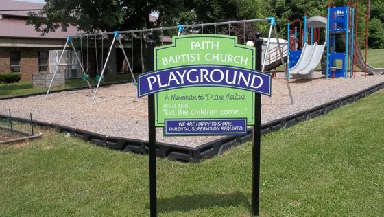 Playground sign board