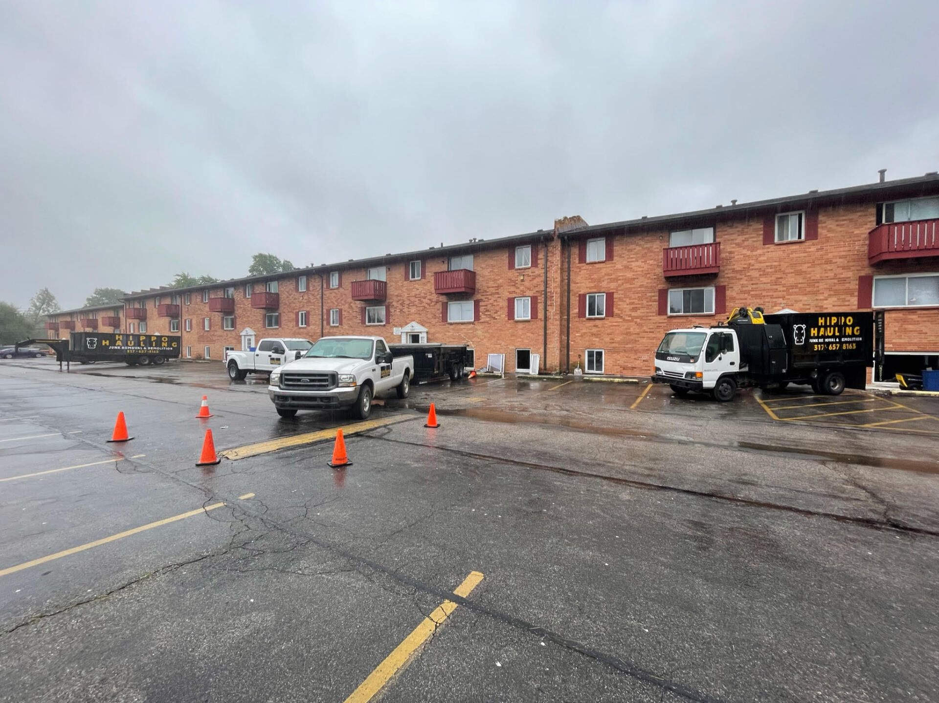 Apartment demolition Indianapolis