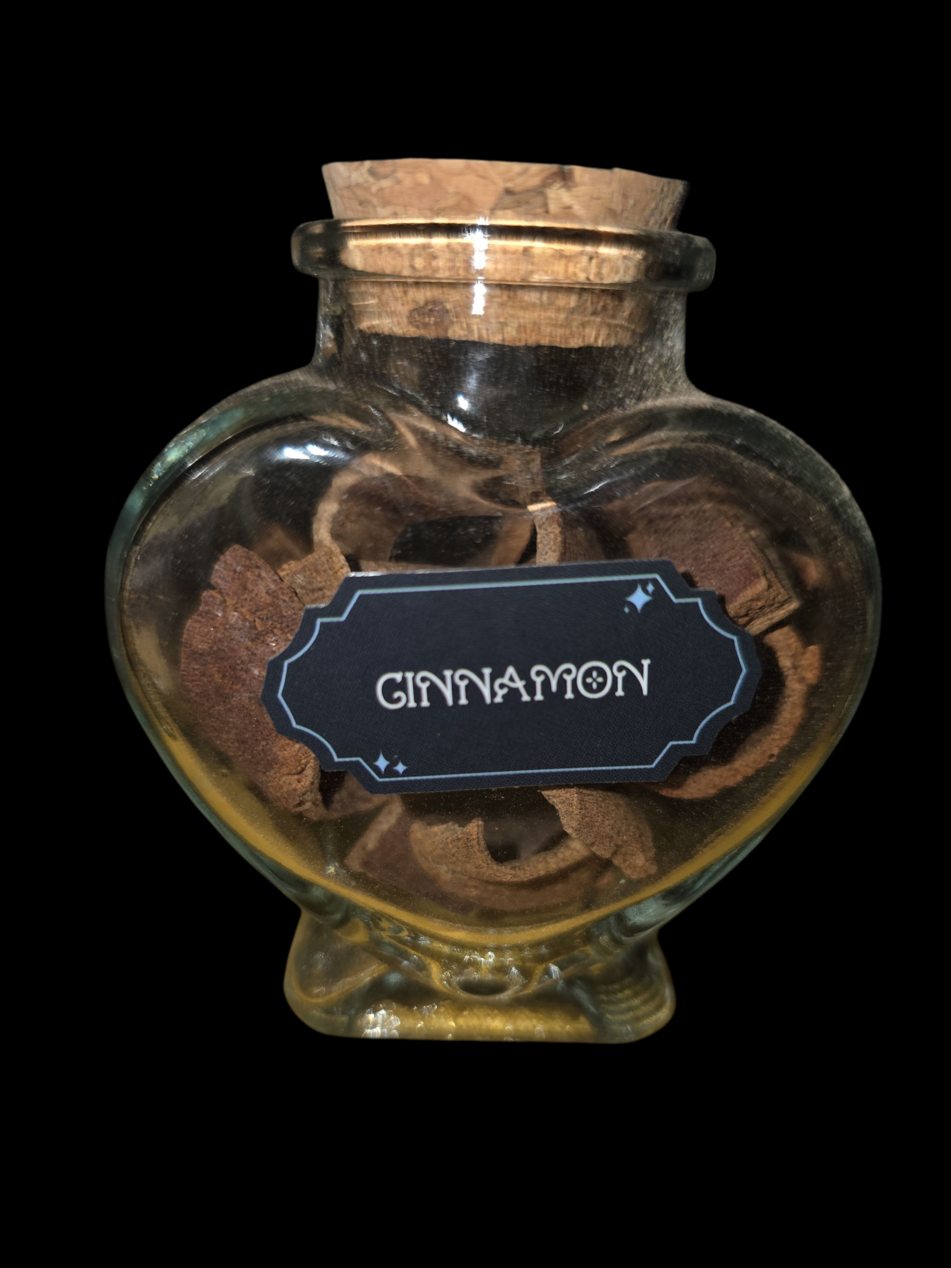Heart Bottle filled with Cinnamon