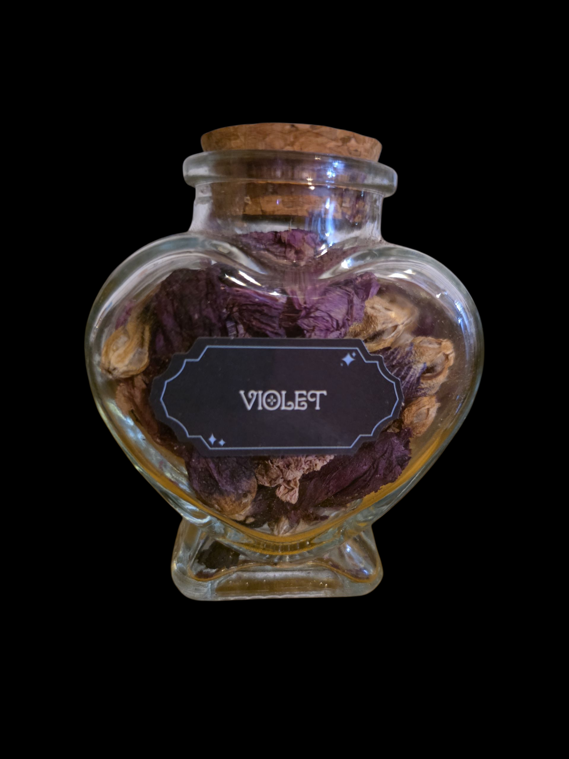Heart Bottle filled with Violet