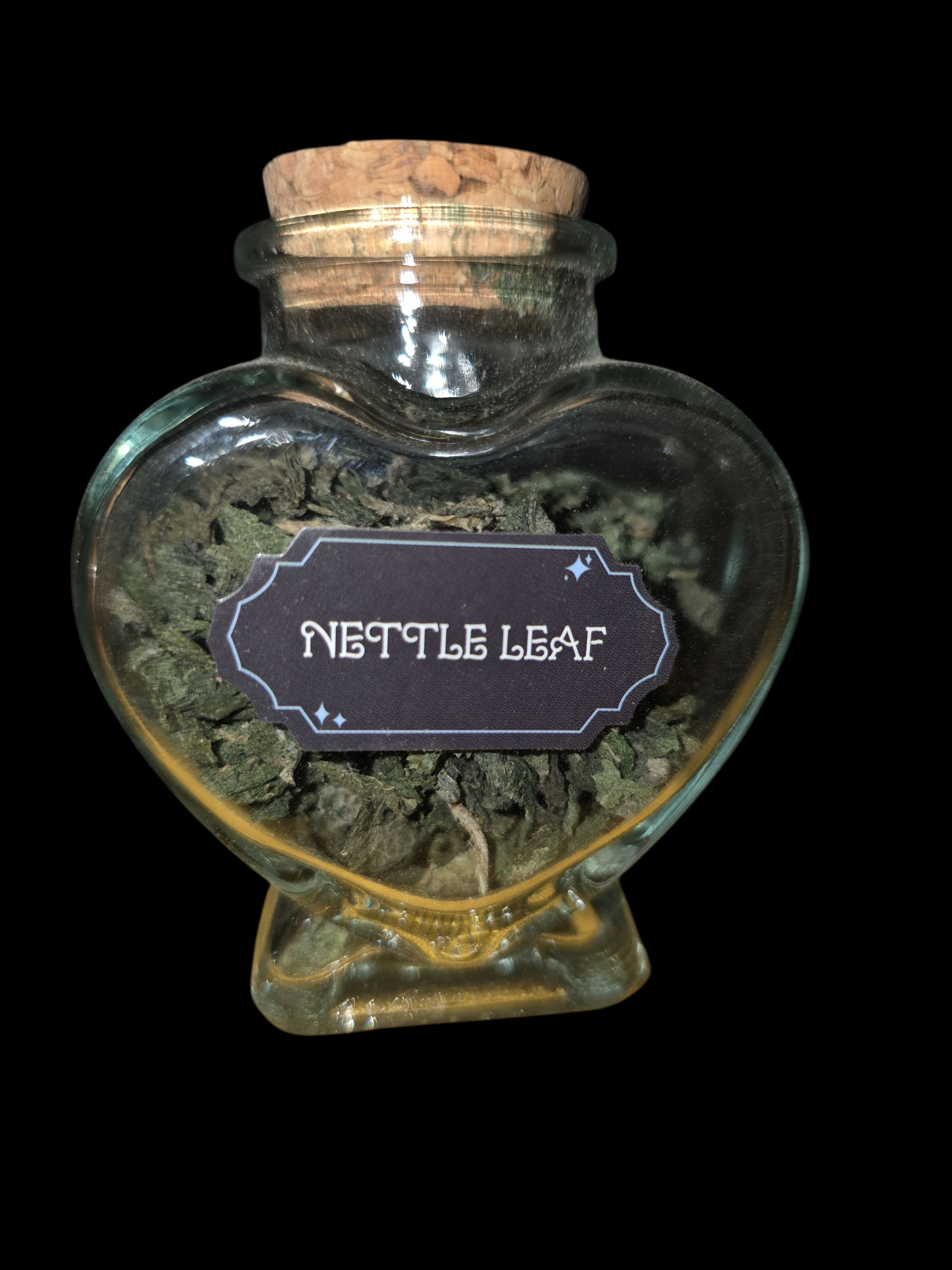 Heart bottle of nettle leaf
