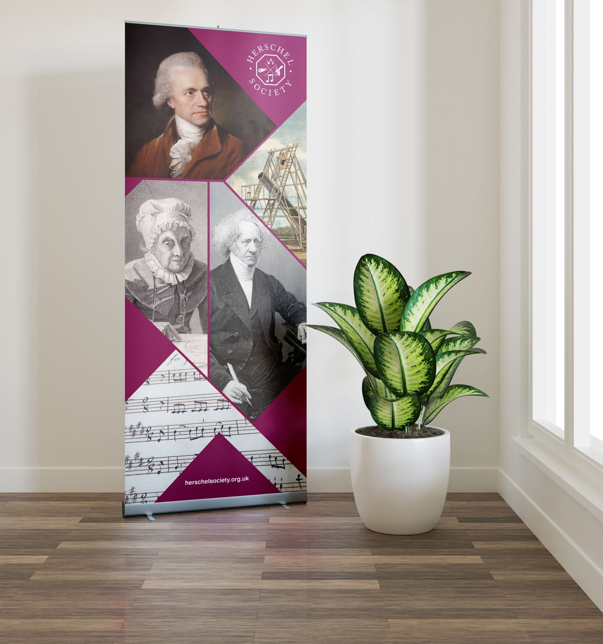 Herschel Society Bath new logo banner rebrand