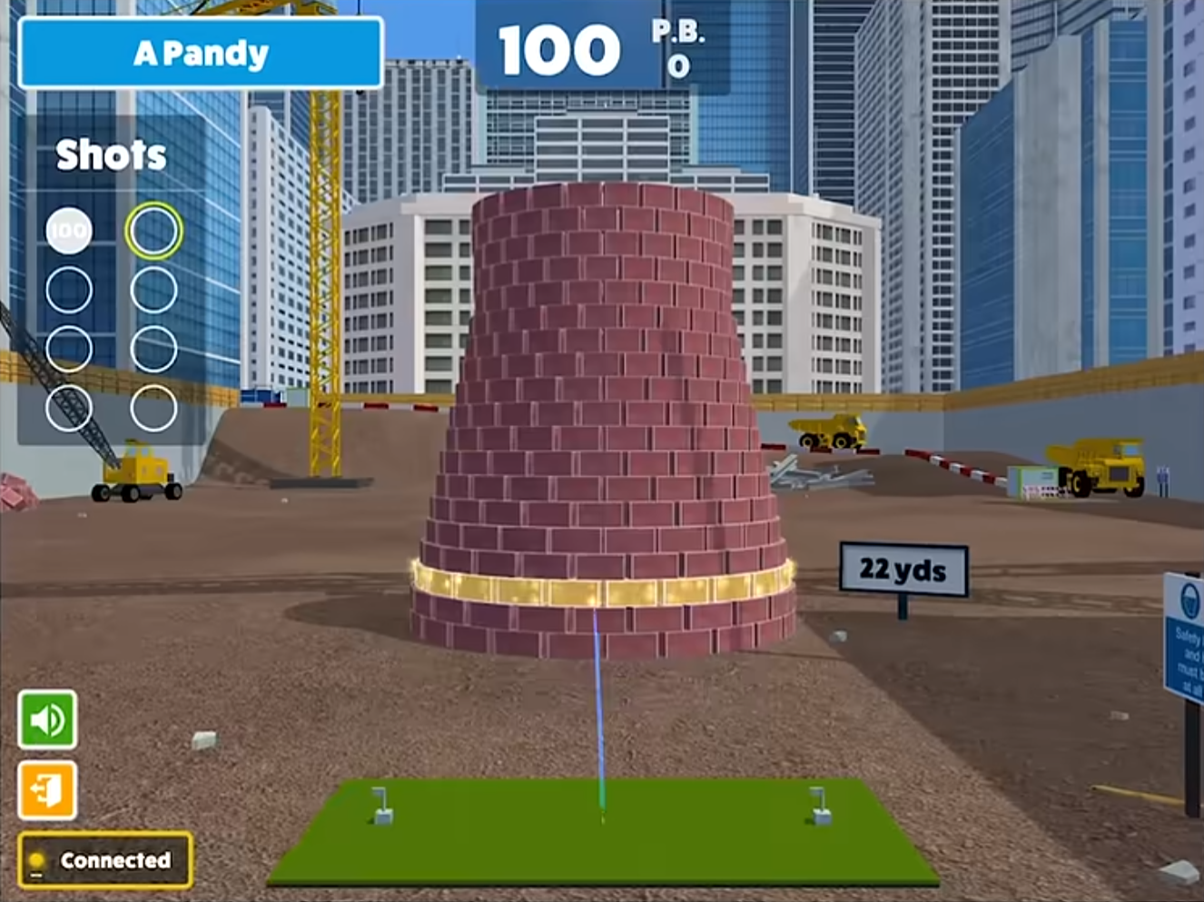 a fun inclusive arcade style mini game on our golf simulator