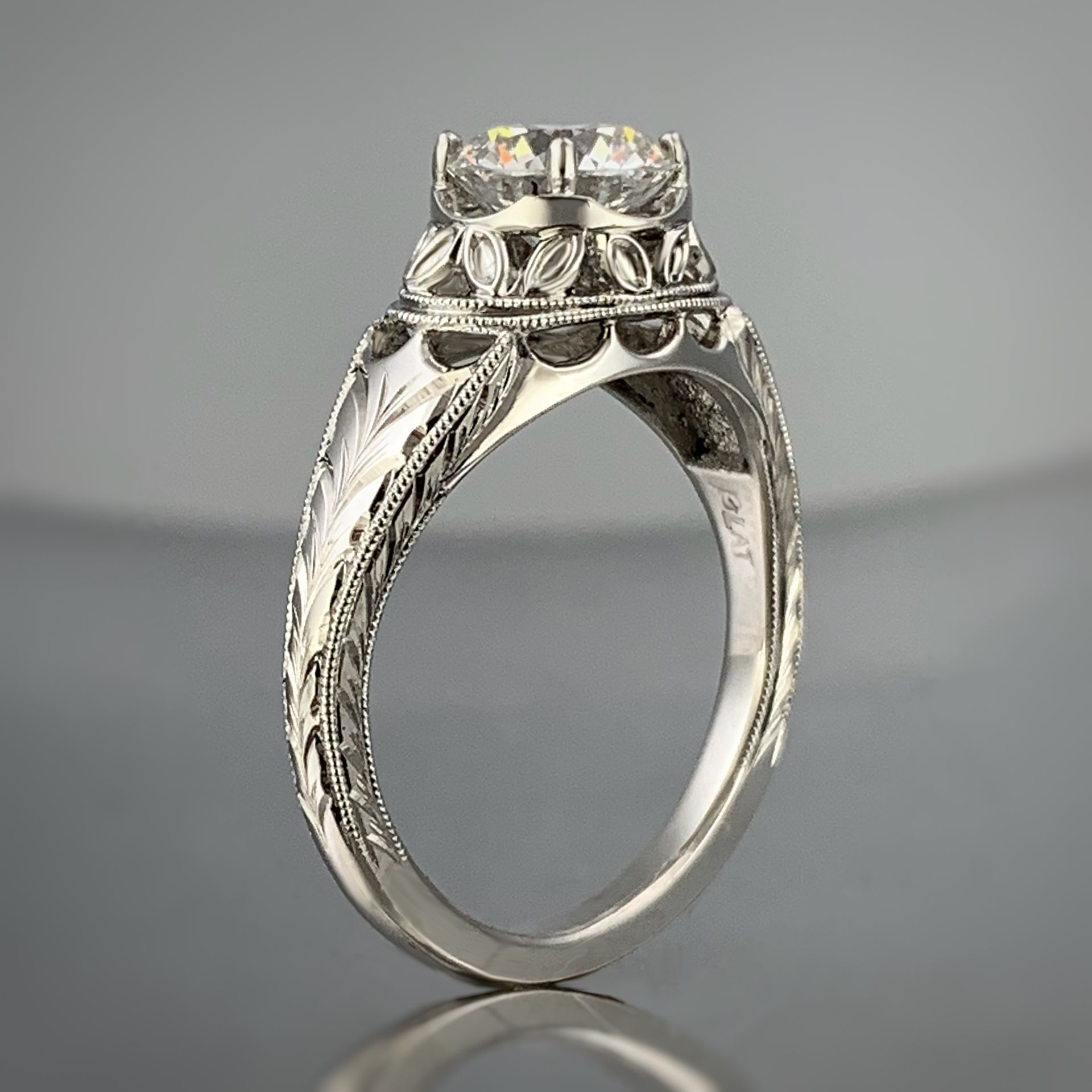custom platinum engagement ring