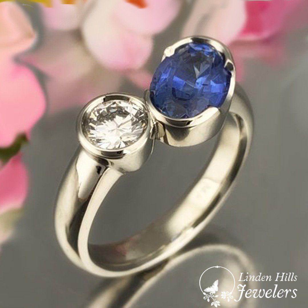 A sapphire and diamond ring from london hills jeweller 's