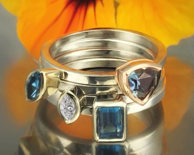 custom designed ring stackable rings