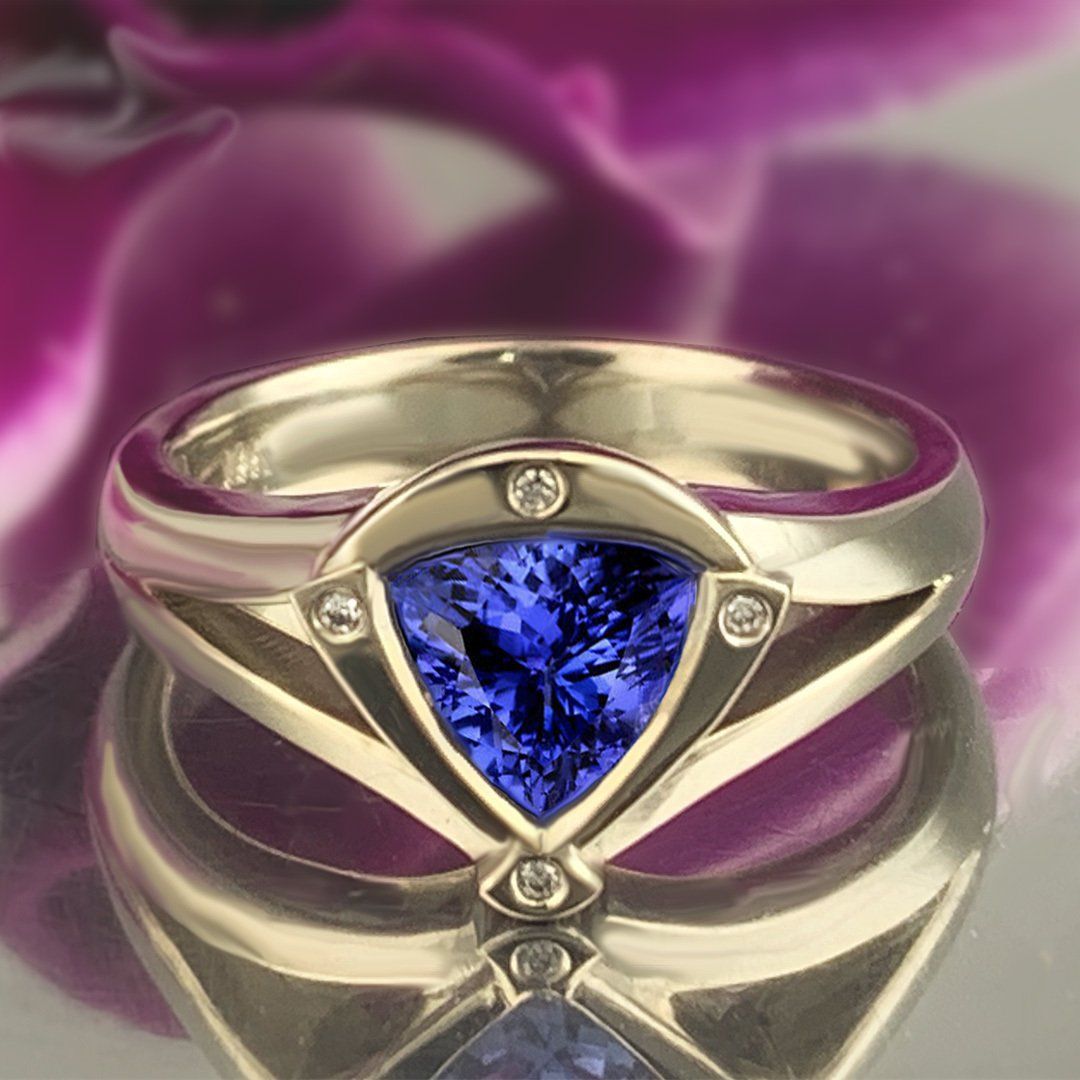 tanzanite ring custom designed gem ring