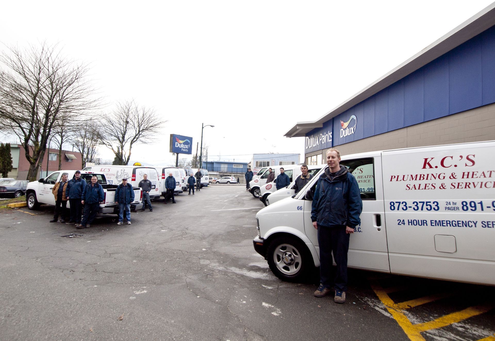 with this number of trucks on the road, we can repair a burst pipe quickly