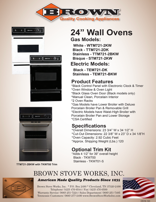 Stove - Electric - 24 Apartment Size by Brown - appliances - by