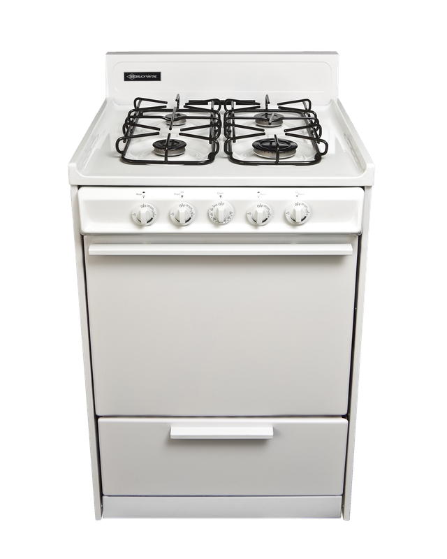 WEM610 : Brown Stove Works ADA Compliant 24 Electric Range - White