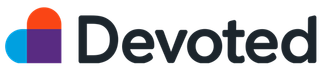 The word devoted is on a white background.