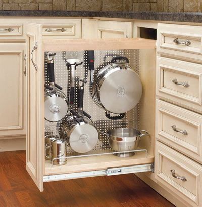 Slide Out Pot and Pan Storage