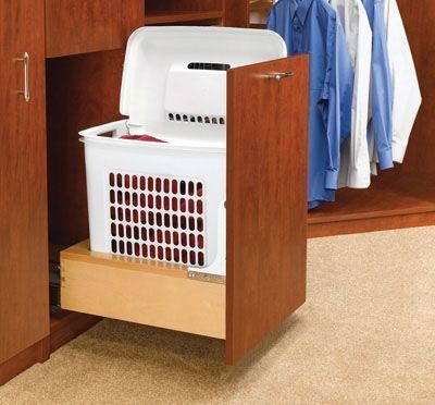 Sliding Hidden Hamper Door
