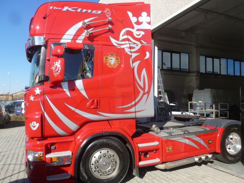 cabina Scania decorata