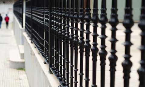Sturdy metal railings 