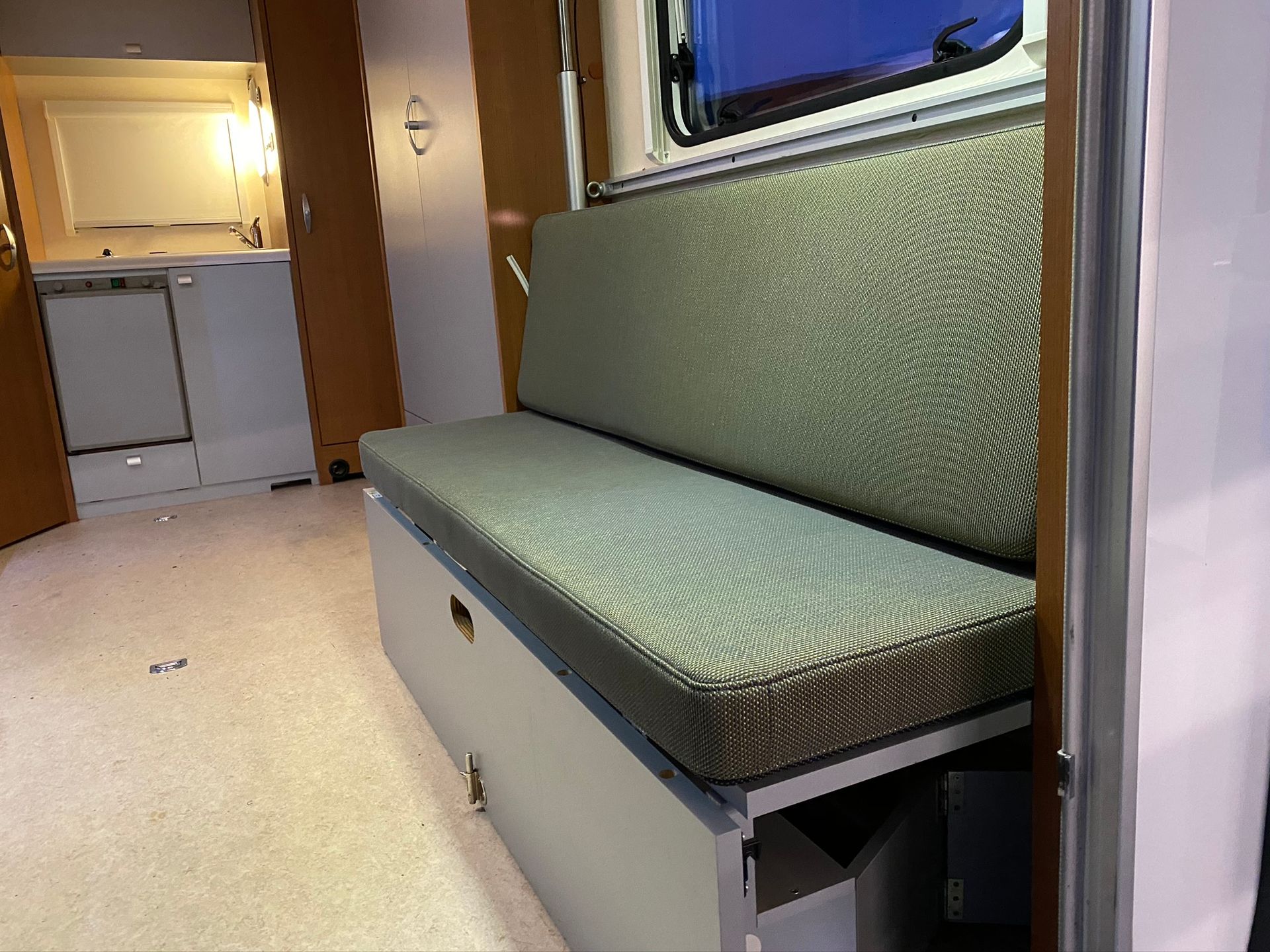 Wohnmobil, Sitzbank, neu bezogen