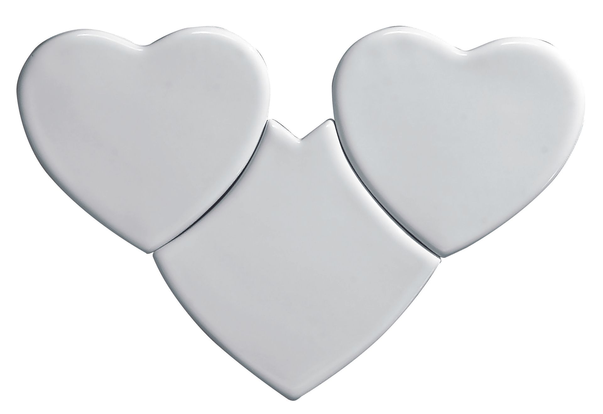 Placca serie compact due cuori