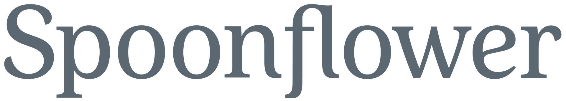 A logo for spoonflower
