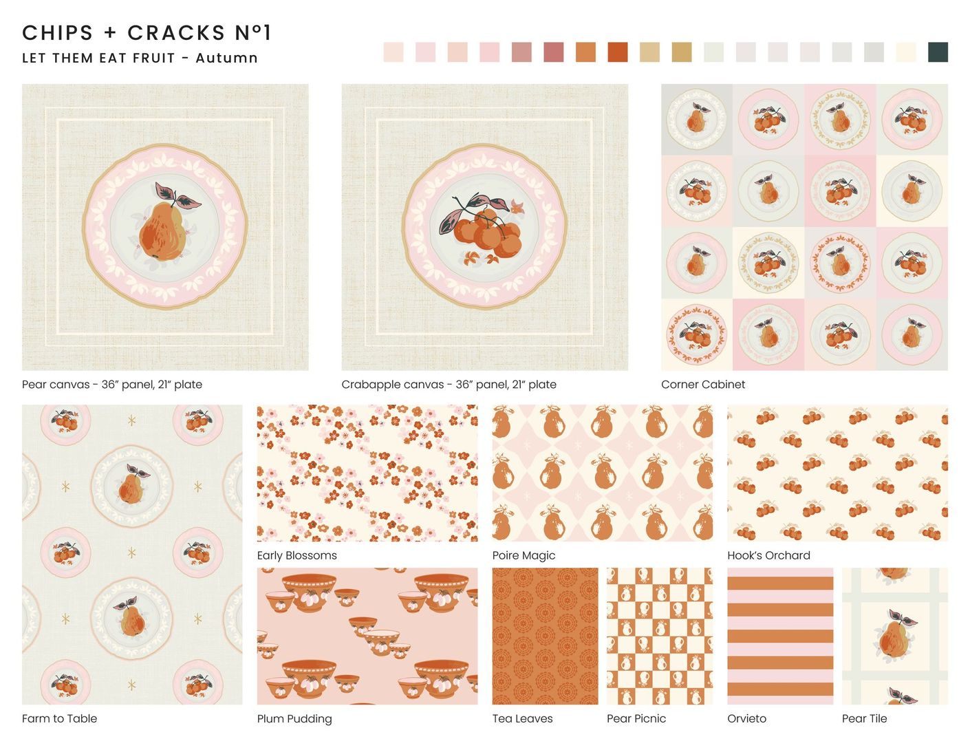 Let Them Eat Fruit Collection in Autumn colorway.