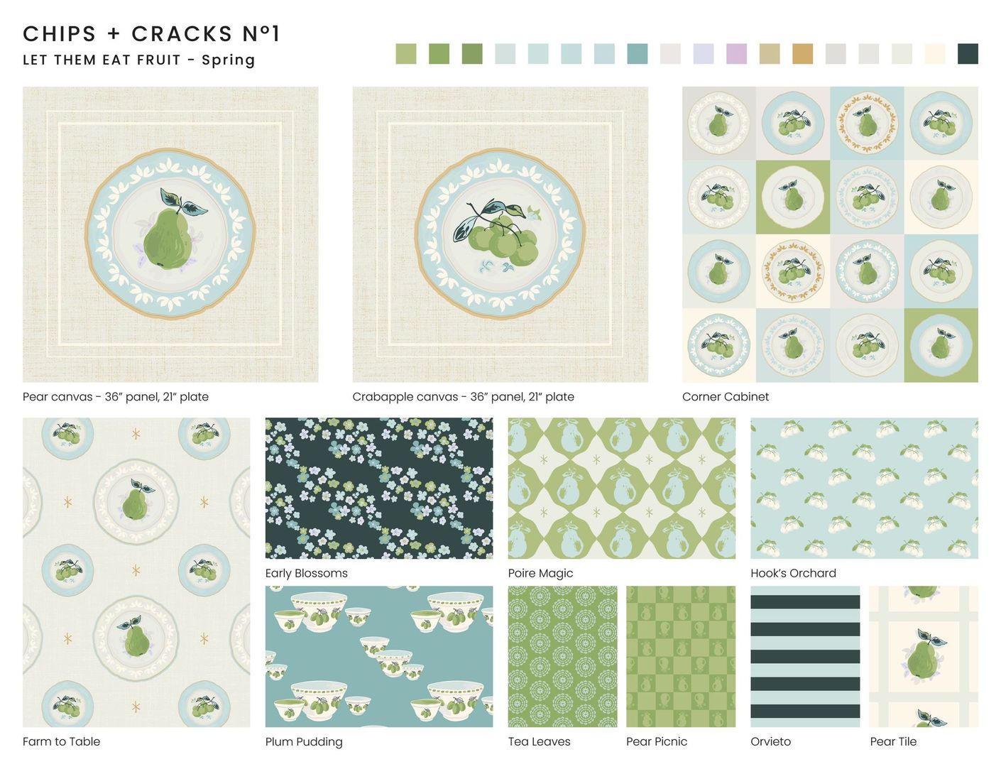 Let Them Eat Fruit Collection in Spring colorway.