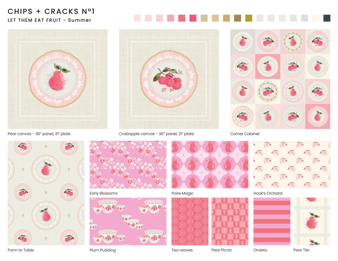 Let Them Eat Fruit Collection in Summer colorway.